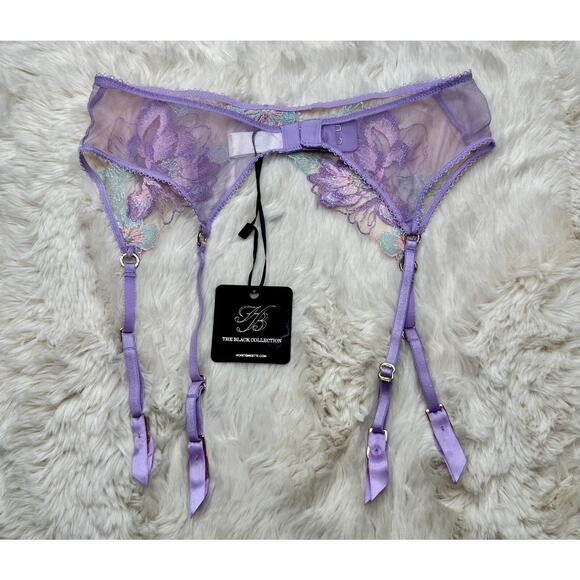 RARE🔥 Honey Birdette CHRISTINE💜 Unicorn Purple Lilac 3 Piece 32G, M, M Brief - Picture 7 of 11